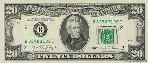 20 Dollars (Federal Reserve Note; small portrait) - United States – Numista