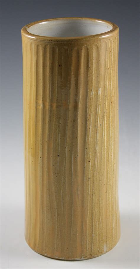 Tall Fluted Vase - Salt-glazed Ceramic, in Vases & Vessels