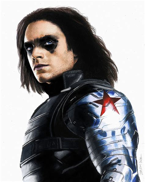 Bucky Barnes Fanart Drawing by Jasmina Susak