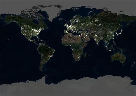 Whole Earth at night, satellite image available as Framed Prints ...