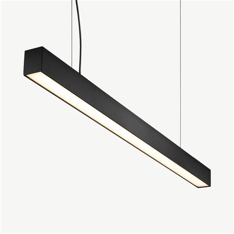 Linear LED pendant lamp LINE 1200 mm - black - Lightinova - Professional lighting