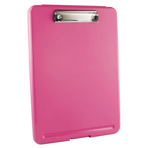 Plastic Pink Storage Clipboard