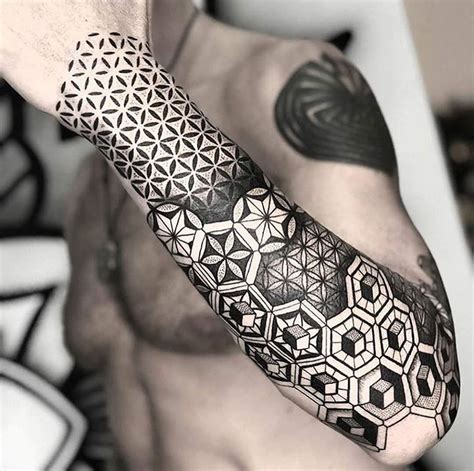 Geometric Armband Tattoo Stencil