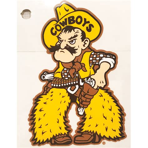 Pistol Pete Decal 4" - Wyoming Cowboys | Brown and Gold Outlet