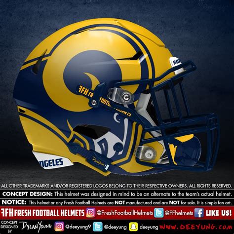 Fresh Football Helmets on Instagram: “Los Angeles Rams, NFL. Design ...