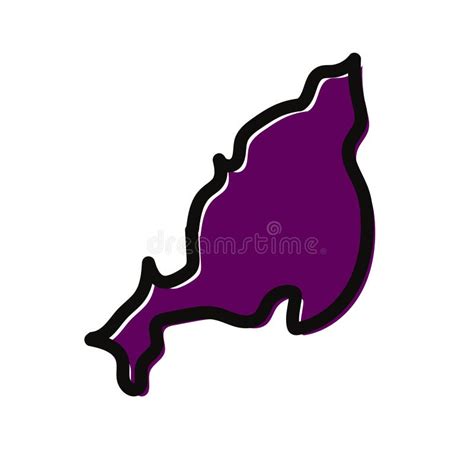 Nagaland Indian State Map Vector Vector Illustration Stock Vector ...