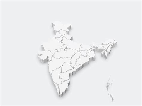 3D Map of India PowerPoint Templates - PowerPoint Free