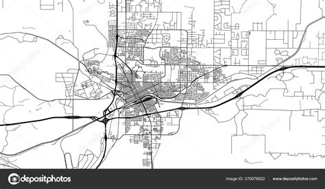 Urban vector city map of Cheyenne, USA. Wyoming state capital Stock Vector Image by ...