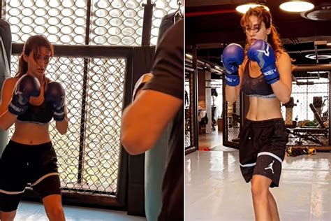 Disha Patani Flaunts Her Sexy Sculpted Abs And Boxing Moves in Latest Fitness Video Watch