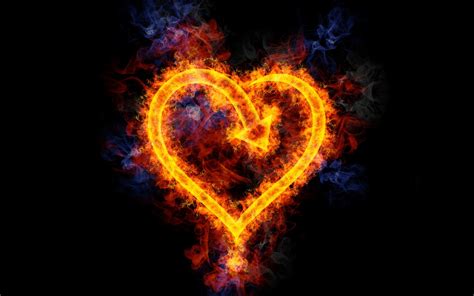 Flame love heart-shaped wallpaper | love | Wallpaper Better