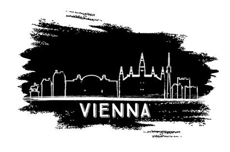 Vienna Skyline Silhouette. Hand Drawn Sketch. 16085542 Vector Art at Vecteezy