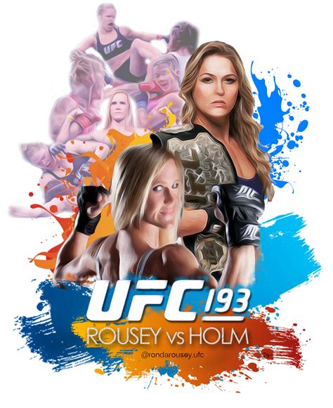 The Art Poster para o #UFC 193 na Austrália :Rowdy Ronda Rousey VS ...