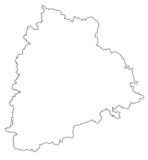 Telangana Map Outline