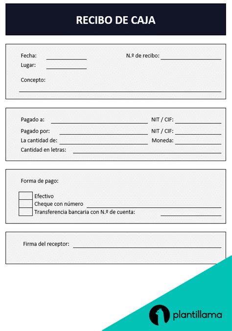 RECIBO DE CAJA Descarga en EXCEL [GRATIS]