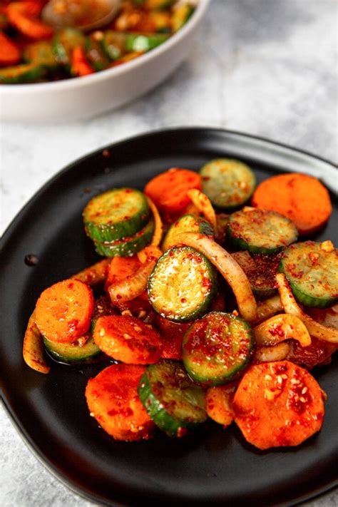 Quick Korean Cucumber Kimchi - A Cedar Spoon