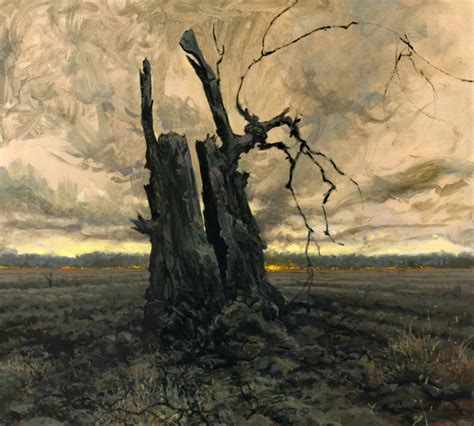 David Higgins - Tree Stump (oil painting)