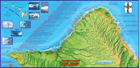 Oahu North Shore Surfing Map Poster – Franko Maps