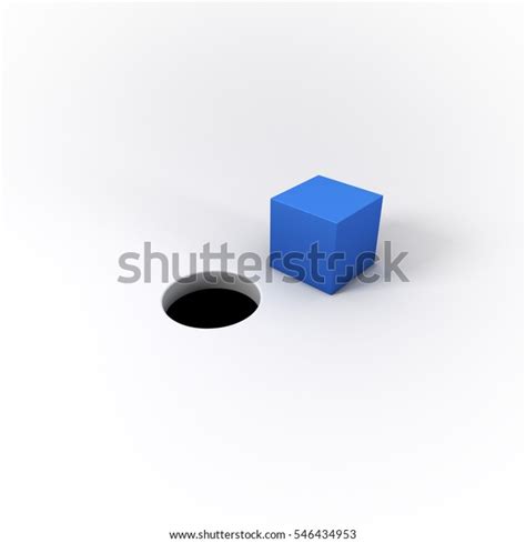 Blue Square Peg Round Hole On Stock Illustration 546434953