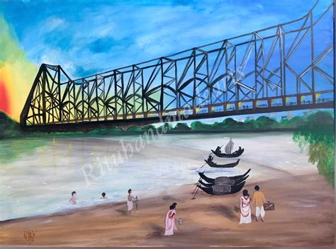 Calcutta Calling Howrah Bridge Kolkata Bangla Art West Bengal - Etsy