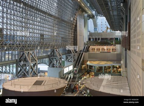 The futuristic interior of Kyoto Train Station in Japan Stock Photo - Alamy