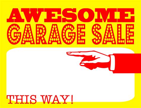 Free Printable Sale Signs For Garage Sale