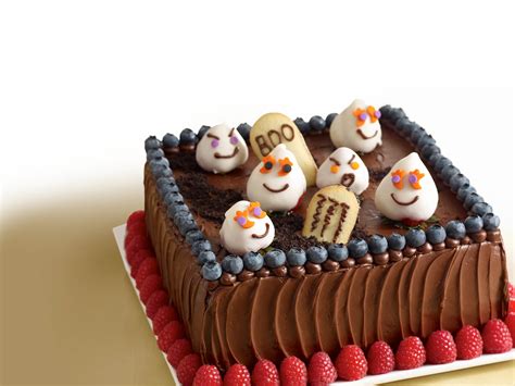 Mixed Berry Halloween Graveyard Cake