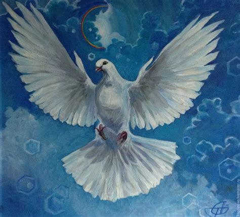 Original Oil Painting On Canvas Dove (pigeon) в интернет-магазине на Ярмарке Мастеров | Pictures ...