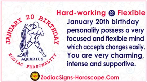 January 20 Zodiac (Aquarius) Horoscope Birthday Personality and Lucky ...