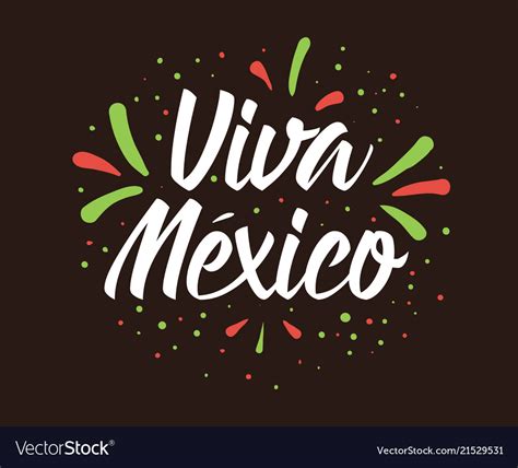 Viva mexico independence day of 16 Royalty Free Vector Image