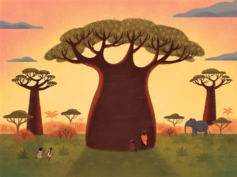 Baobab by Emily Dove Tree Illustration, Character Illustration, Africa ...