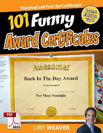 101 Funny Award Certificates (PDF Download)