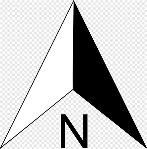 North Compass Arrow, compas, angle, triangle png | PNGEgg