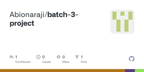 GitHub - Abionaraji/batch-3-project