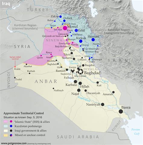 Iraq Control Map & Report: September 2016 - Political Geography Now