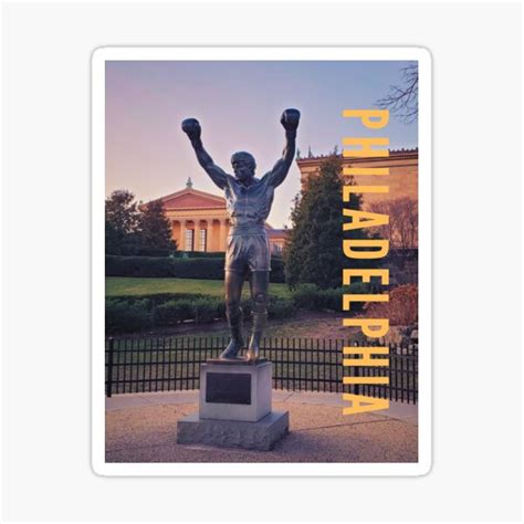 "Rocky Statue At Philadelphia Museum Of Art" Sticker for Sale by ...