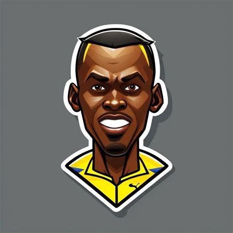 Animated Cartoon Illustration of Usain Bolts Iconic Pose | MUSE AI