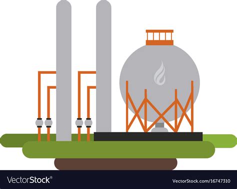 Natural gas industry icon image Royalty Free Vector Image