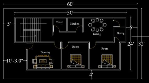 Autocad Step By Step Floor Plan Tutorial Autocad Plan Floor Tutorial ...