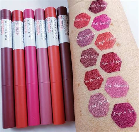 Maybelline Superstay Matte Ink Crayon Lipstick Swatches