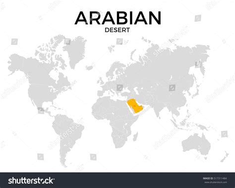 Arabian Desert Location Modern Detailed Map: ilustración de stock 517311484 | Shutterstock