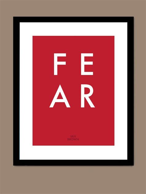 F.E.A.R Ian Brown / Song Lyric Typography Poster