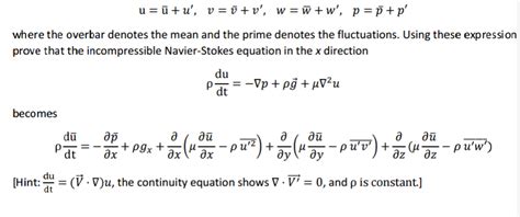 Solved Reynolds averaged Navier-Stokes equation is a very | Chegg.com