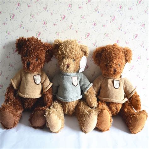 Lovely Stuffed Toys Teddy Bears 38cm sitting size 28cm mini plush teddy ...