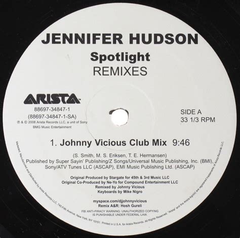 Jennifer Hudson - Spotlight (Remixes) (2008, Vinyl) | Discogs