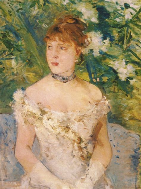 Berthe Morisot, Junge Frau im Ballkleid (Young Woman in Ball Dress) Pierre Auguste Renoir ...