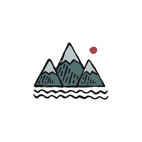 #DavidRollyn | Three little mountains and a river. #illustration ...