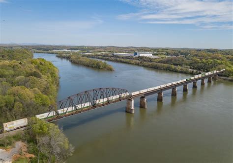 Industrial History: NS+CSX Bridge over the Tennessee River (Watts Bar Lake) in Loudon, TN