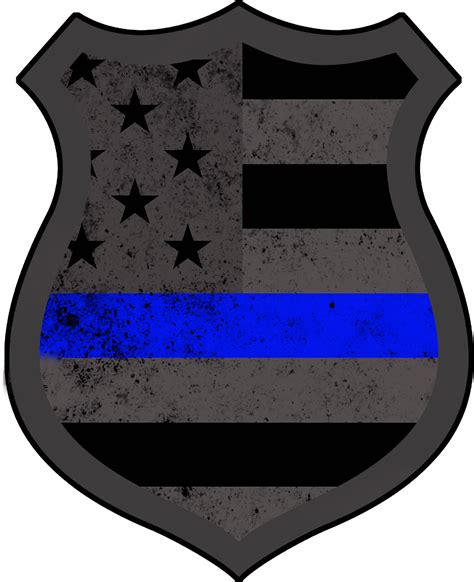 Subdued American Police Decal - Thin Blue Line Clipart - Full Size Clipart (#1969492) - PinClipart
