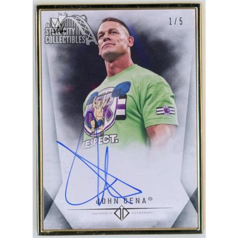 John Cena 2019 Topps WWE Transcendent Collection Autograph Black 1/5 ...