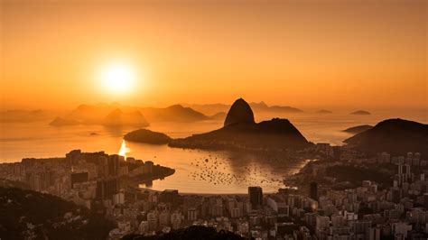 1920x1080 Resolution Sunset in Rio De Janeiro 5K 1080P Laptop Full HD ...